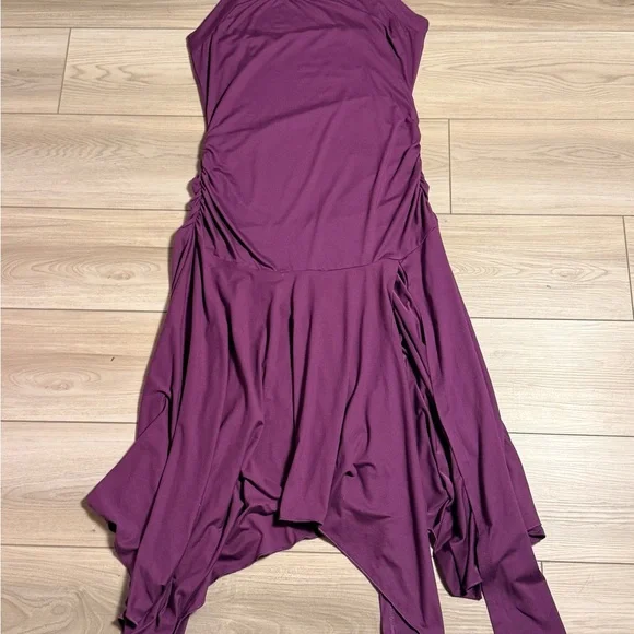 SHEIN Asymmetrical Purple Halter Dress - Picture 2 of 6